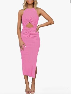 Women's Sexy Sleeveless Cut Out Slim Bodycon Dress Size XL